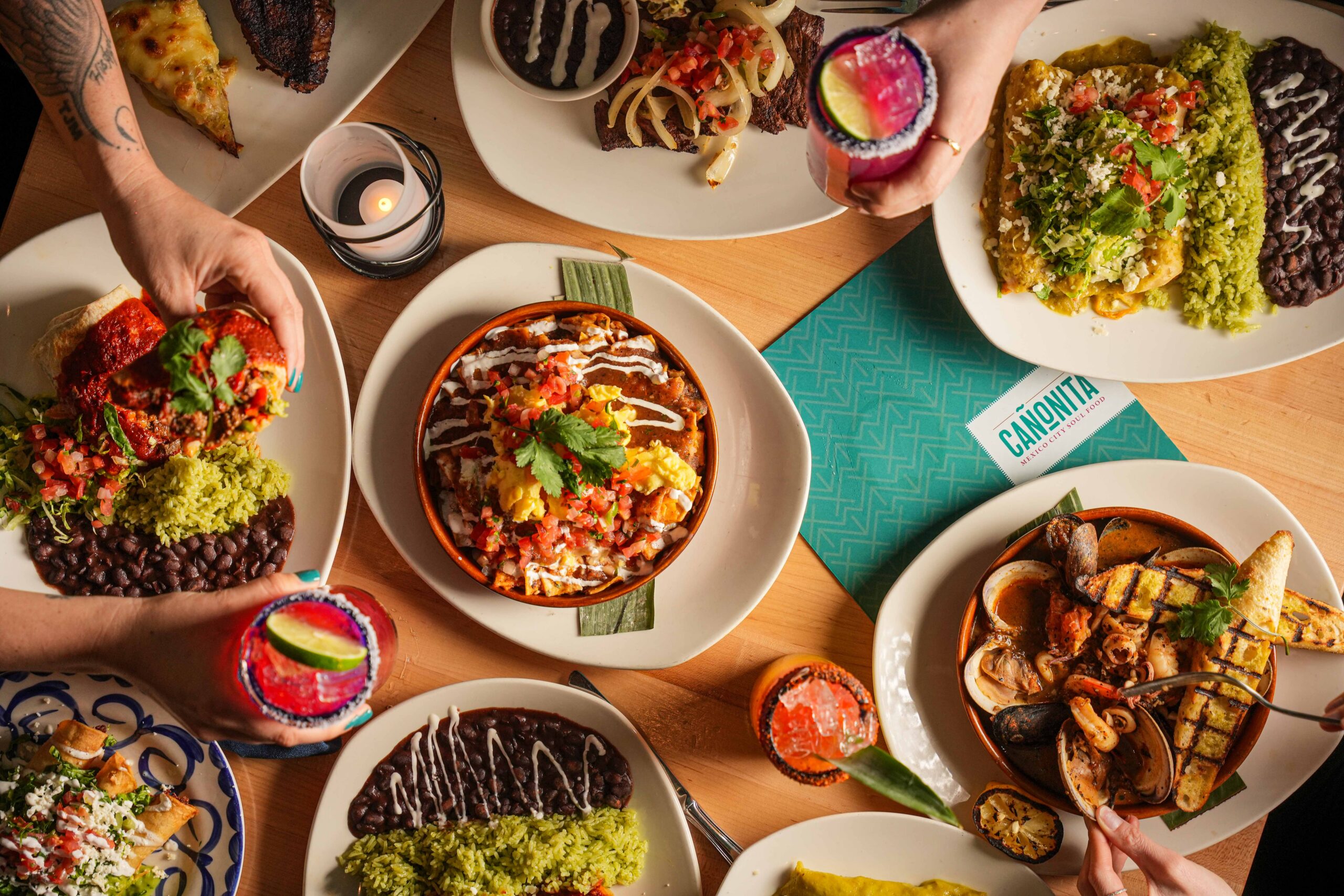 group photo of main entrees